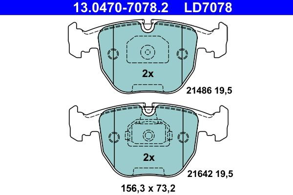 Колодки ATE 13047070782 цена, от 123.42 USD