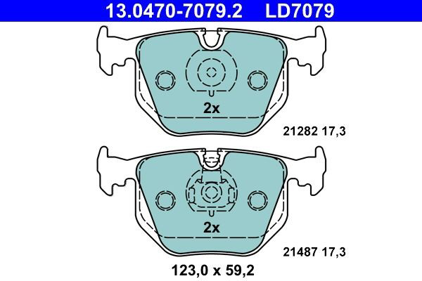 Колодки дисковые  ATE 13047070792 цена, от 86.50 USD