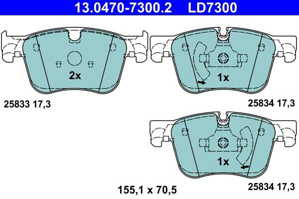 Колодки ATE 13047073002 цена, от 43.23 USD