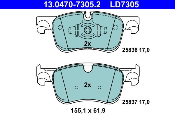 Колодки ATE 13047073052 цена, от 37.74 USD