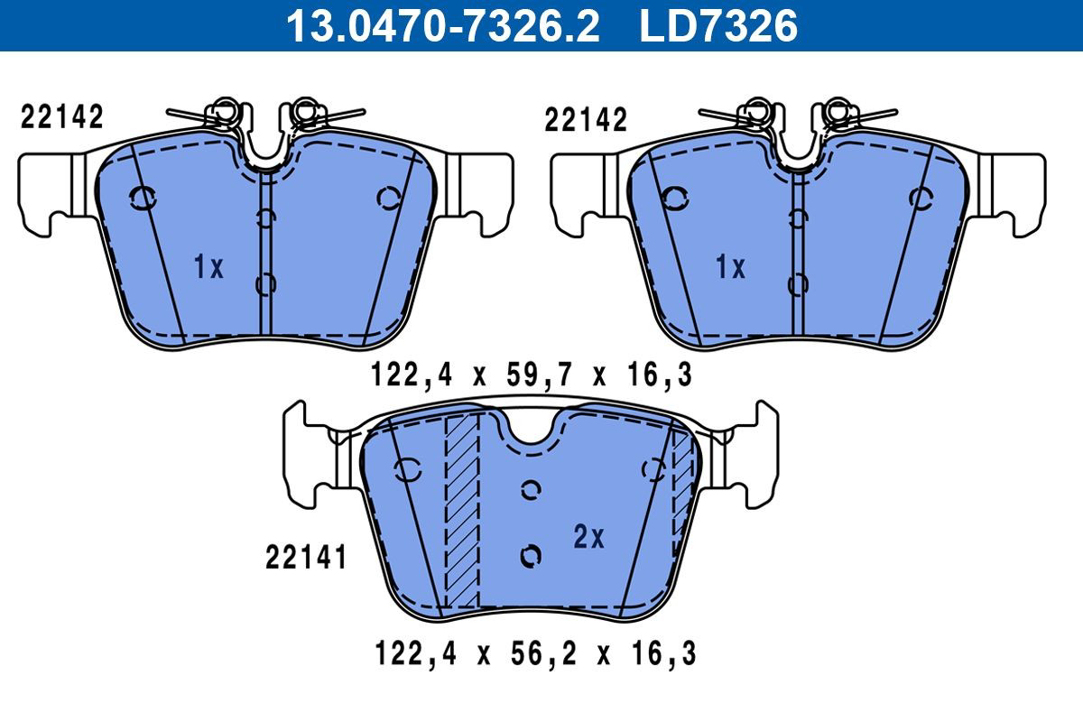 Колодки дисковые  ATE 13047073262 цена, от 83.09 USD