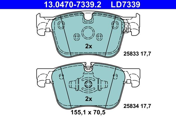 Колодки ATE 13047073392 цена, от 39.41 USD