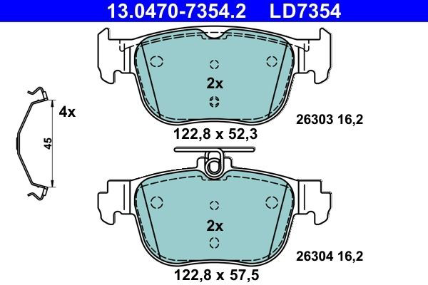 Колодки дисковые  ATE 13047073542 цена, от 84.86 USD