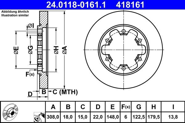 Задний тормозной диск ATE 24011801611 цена, от 84.79 USD