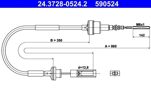 Тросик сцепления Adriauto AD111101