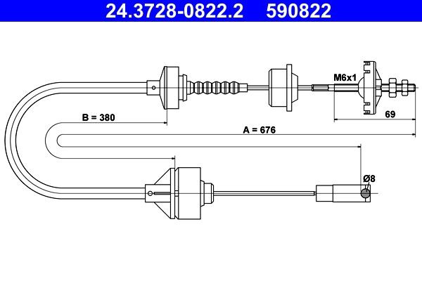 Трос сцепления AD350180 Adriauto