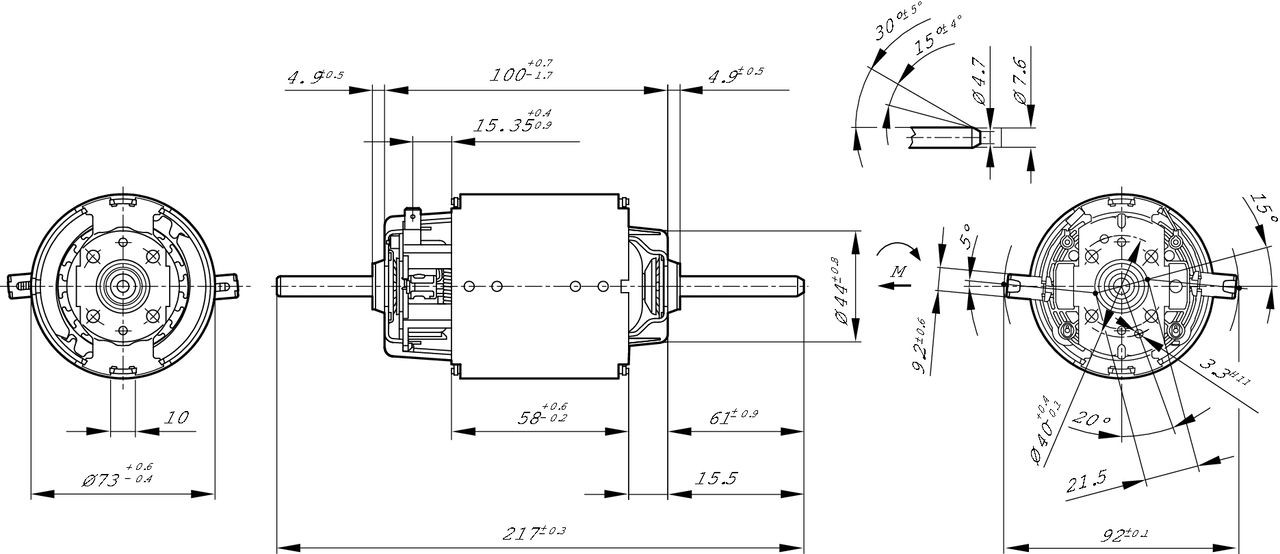 Вентилятор печки 0130101616 Bosch