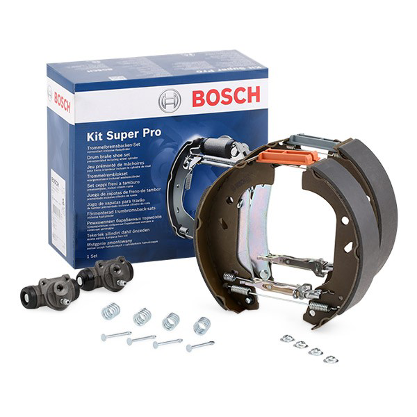 Купить 0204114112 Bosch Колодки тормозные задние барабанные, в сборе с цилиндрами, комплект