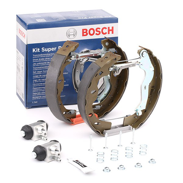 Купить 0204114678 Bosch Колодки тормозные задние барабанные, в сборе с цилиндрами, комплект