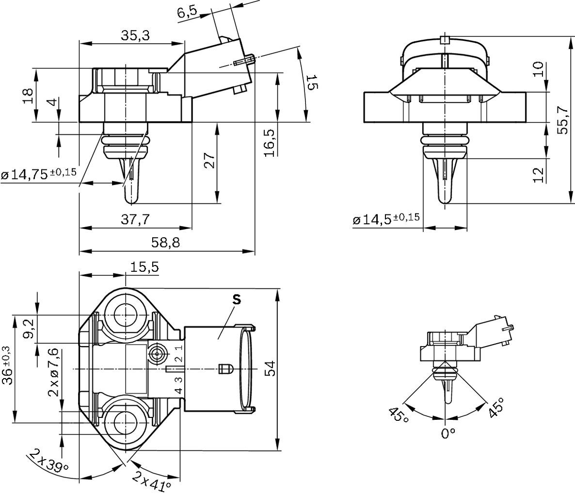 Датчик температуры топлива 0261230249 Bosch