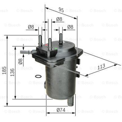 Купить 0450907008 Bosch Фильтр-отстойник топлива грубой очистки