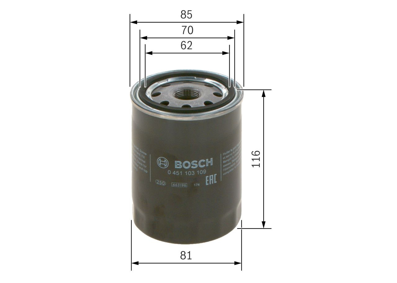 Фильтр масла Bosch 0451103109