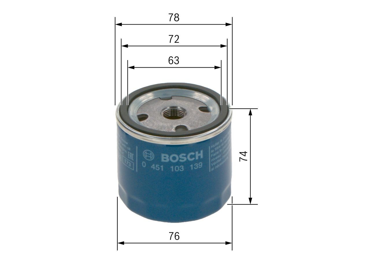 Фильтр очистки масла центробежный Bosch 0451103139 цена, от 7.33 USD