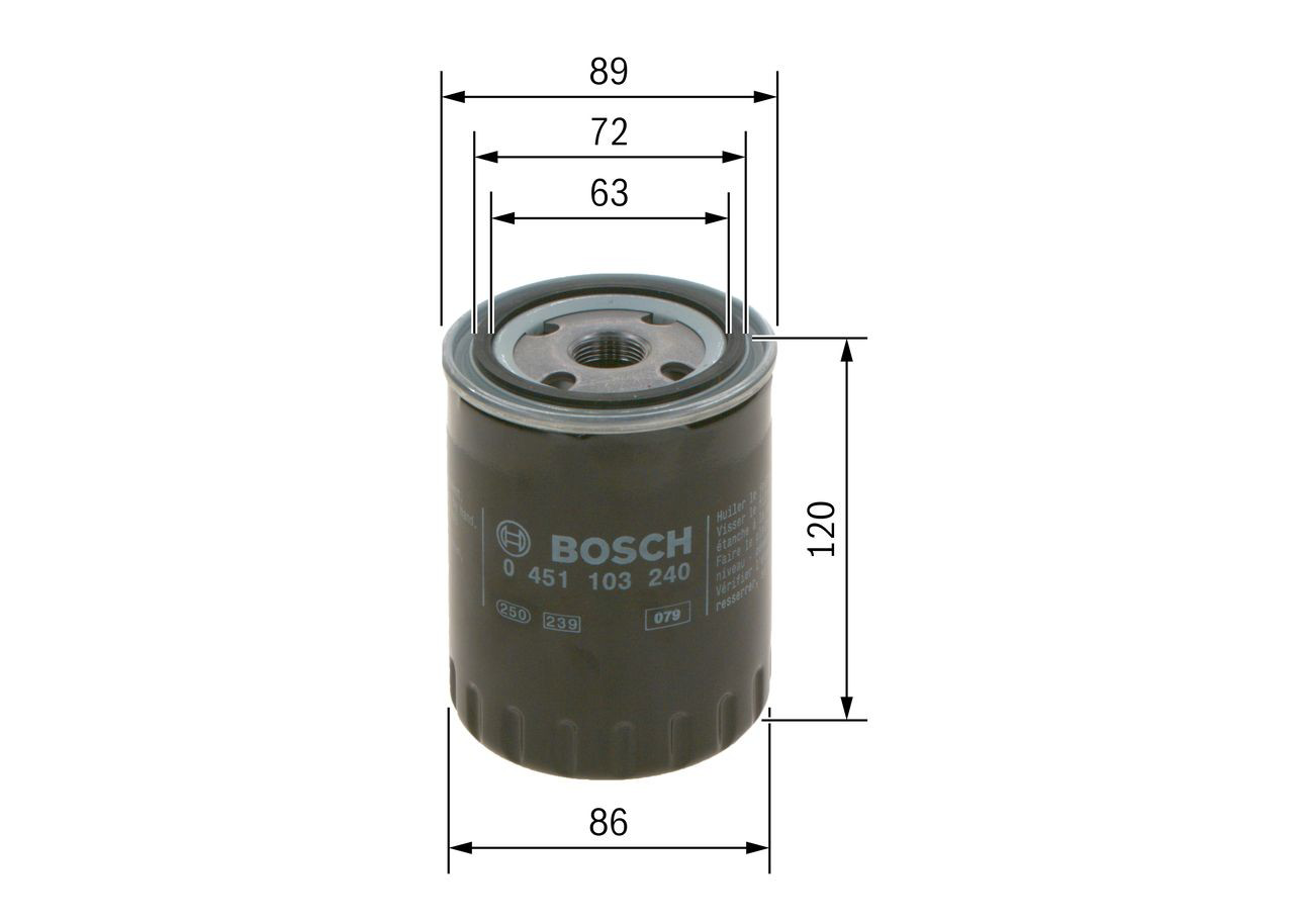 Фильтр очистки масла центробежный Bosch 0451103240 цена, от 7.62 USD