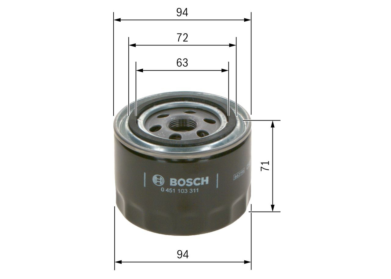 Купить 0451103311 Bosch Фильтр центробежный очистки масла