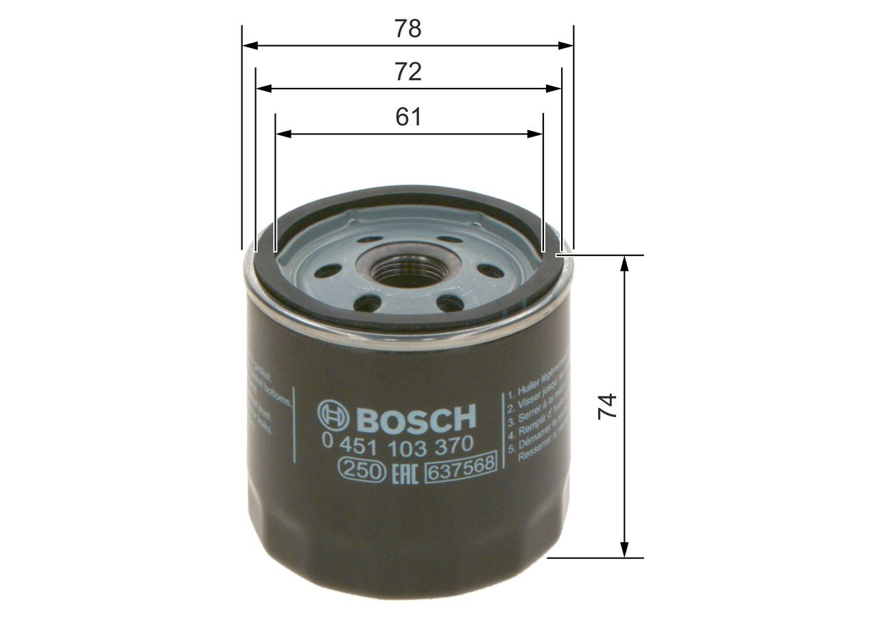  Корпус масляного фильтра Bosch 0451103370