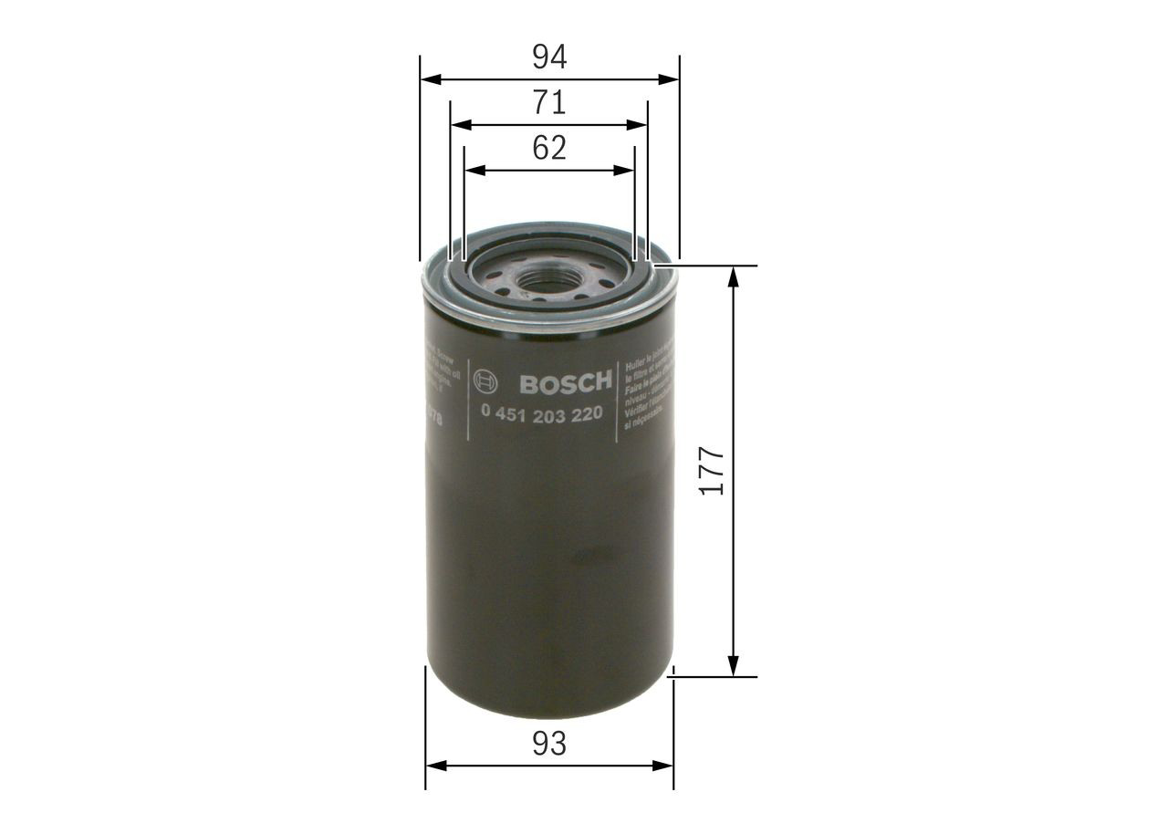 Купить 0451203220 Bosch Фильтр центробежный очистки масла