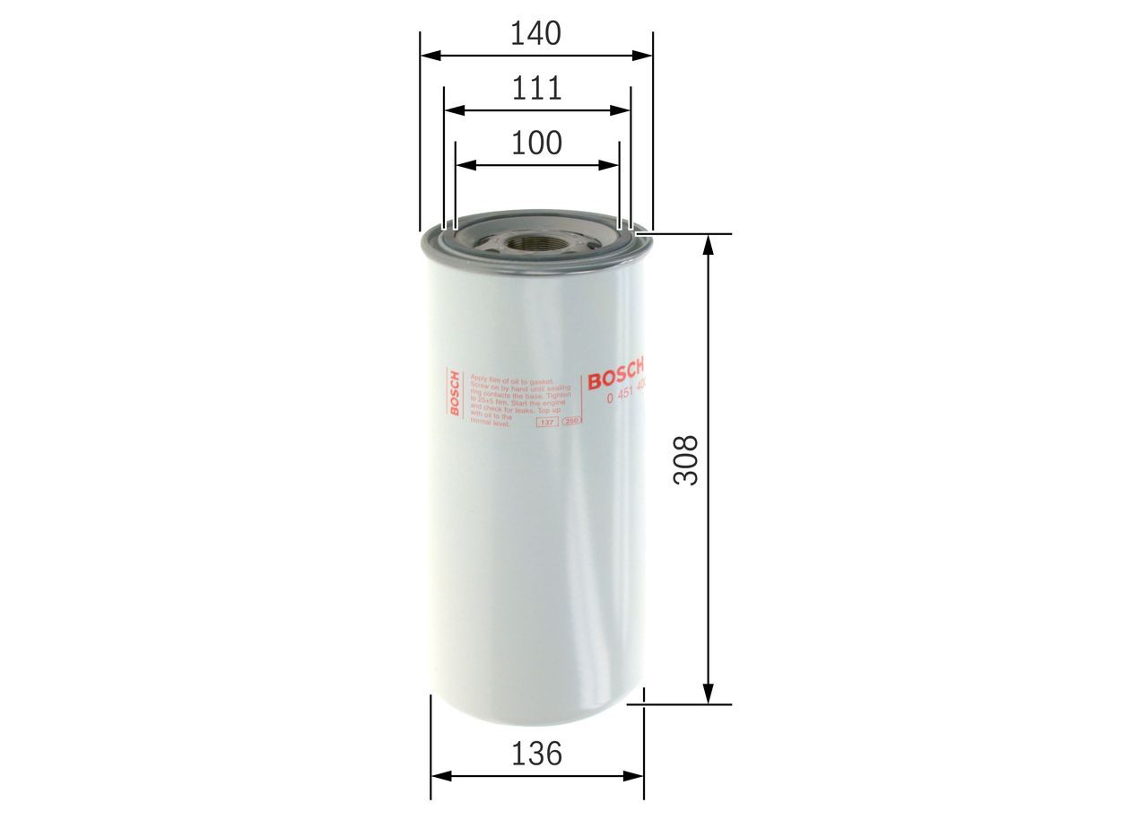 Купить 0451403208 Bosch Фильтр центробежный очистки масла