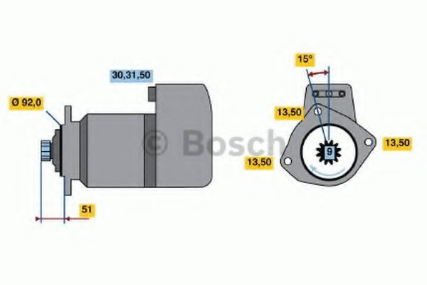 0986011570 Bosch Стартер автомобиля