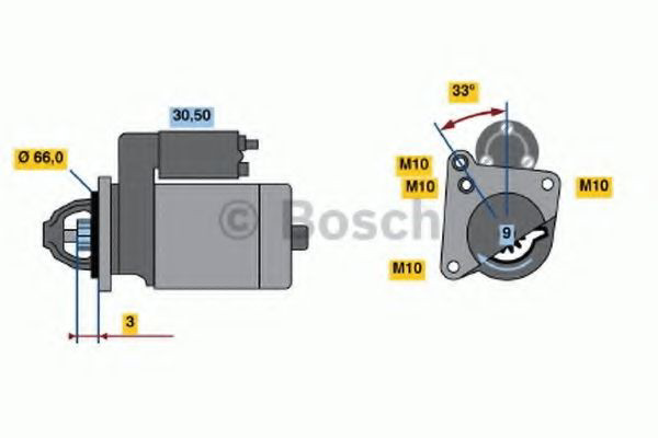 0986016570 Bosch Стартер автомобиля