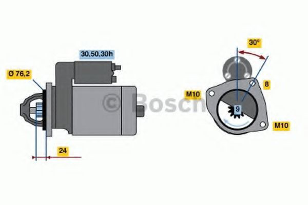 Стартер Bosch 0986017110 цена, от 63.35 USD