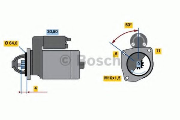 Стартер двигателя Bosch 0986017840