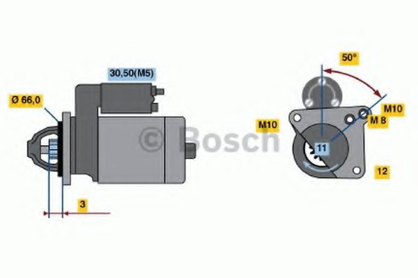 0986020131 Bosch Стартер автомобиля