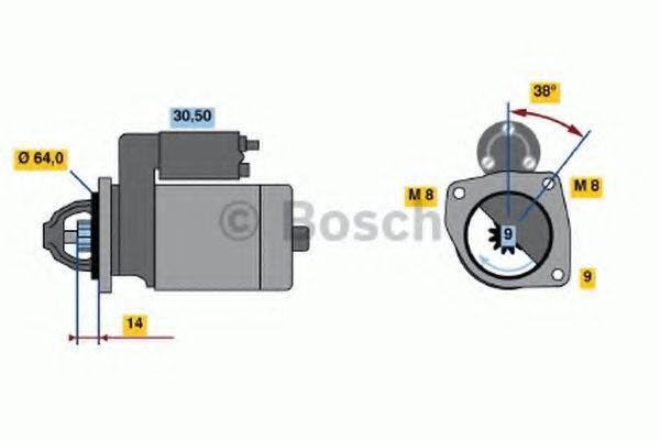 Стартер 0986021590 Bosch
