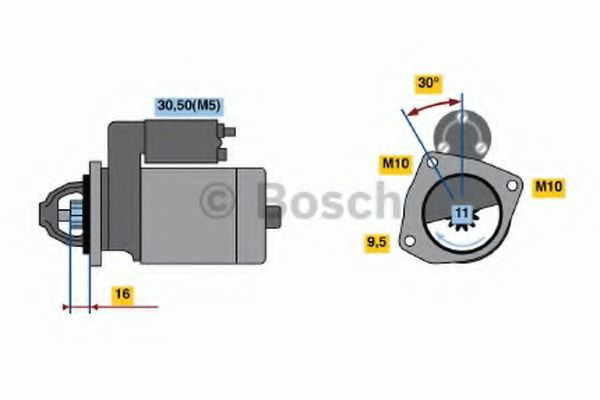 Стартер двигателя Bosch 0986022131