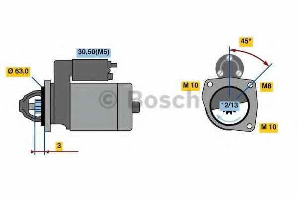 Стартер Bosch 0986022800 цена, от 64.19 USD