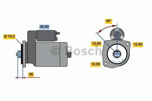 Стартер двигателя Bosch 0986024100