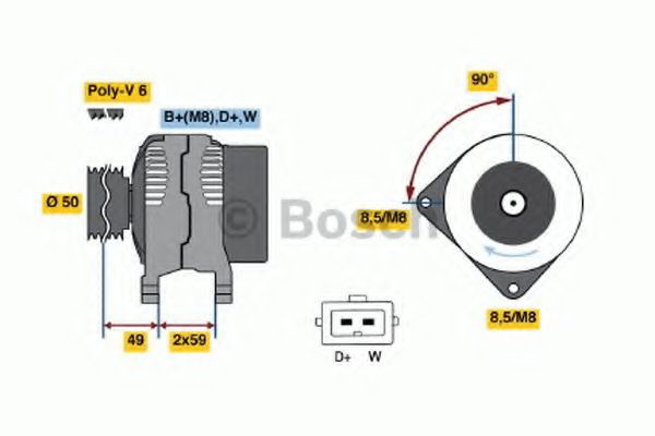 Купить 0986038950 Bosch Генератор