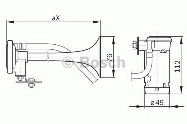0986320003 Bosch Клаксон