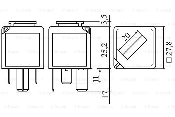 Реле свечей накала 0986332050 Bosch