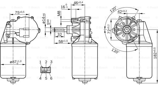 0986337410 Bosch Мотор стеклоочистителя передний