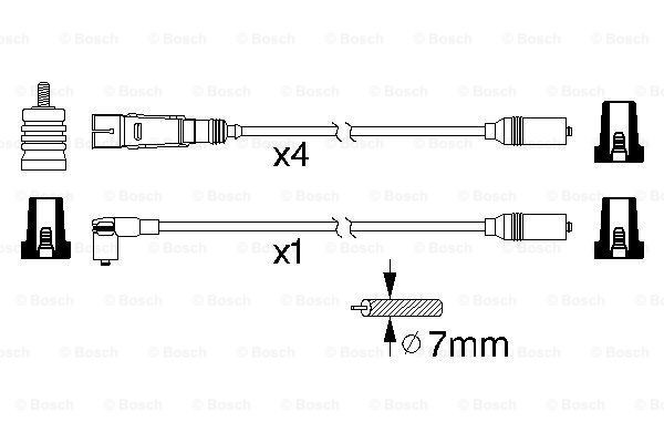 0986356317 Bosch Провода высоковольтные