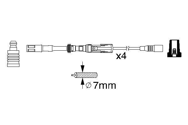 0986356337 Bosch Провода высоковольтные