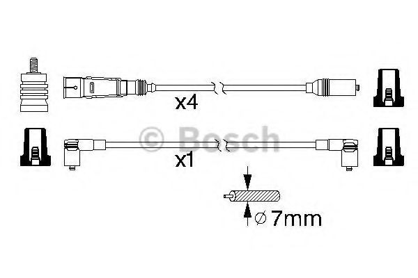 Купить 0986356338 Bosch Провода высокого напряжения