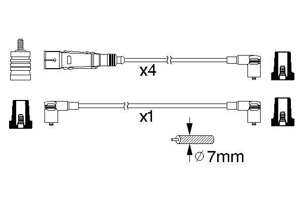 Высоковольтные провода 0986356360 Bosch