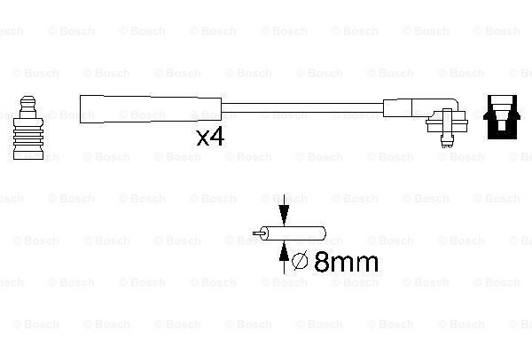 Высоковольтные провода 0986356700 Bosch