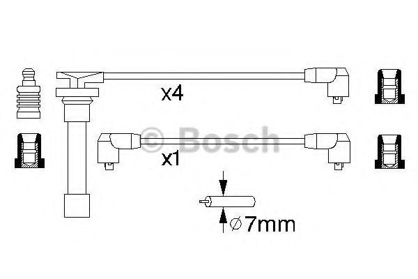Купить 0986356703 Bosch Провода высокого напряжения