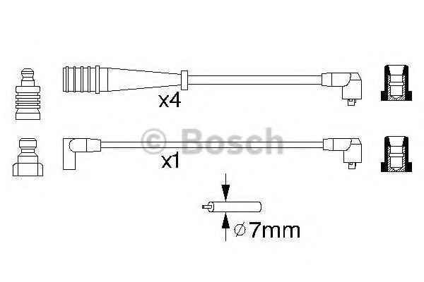 Купить 0986356704 Bosch Провода высокого напряжения