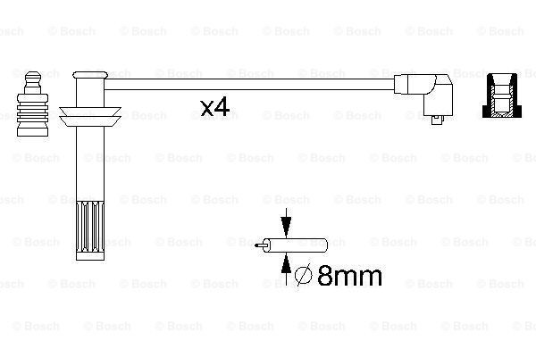 Высоковольтные провода 0986356709 Bosch