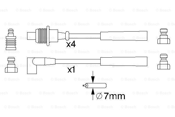 Купить 0986356715 Bosch Провода высокого напряжения