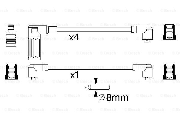 Провода зажигания Bosch 0986356718 цена, от 17.62 USD