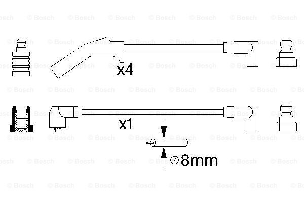 0986356724 Bosch Провода высоковольтные