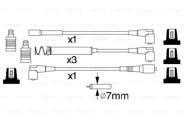 Провода зажигания Bosch 0986356747 цена, от 33.36 USD