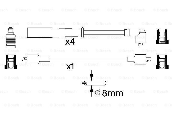 Высоковольтные провода 0986356774 Bosch