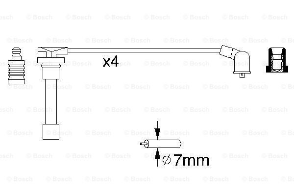 0986356793 Bosch Провода высоковольтные