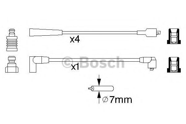 0986356798 Bosch Провода высоковольтные